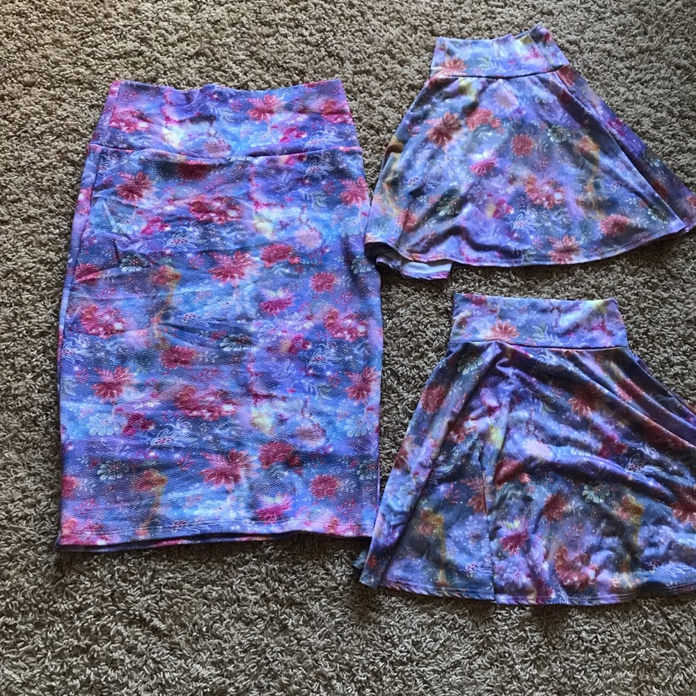 Lularoe skirt mommy and me galaxy print pencil skirt